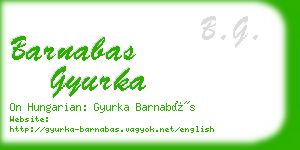 barnabas gyurka business card